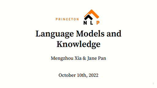 Language Models and Knowledge